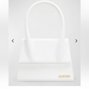 Jacquemus large white bag - real leather fake